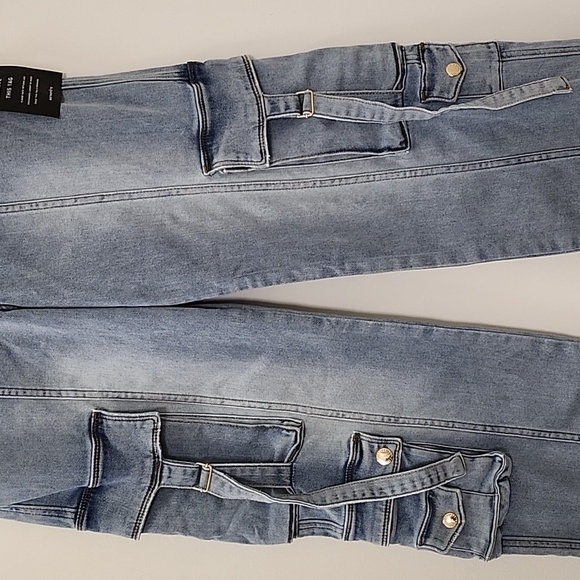 Retrofete Alejandra Cargo Pant in Vintage Celeste Size 24/27 - Picture 8 of 16